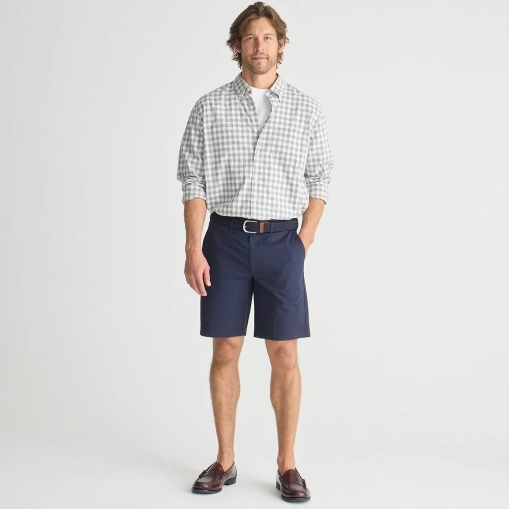NWT J. Crew 9” Stretch Chino Shorts Navy Sz 38
